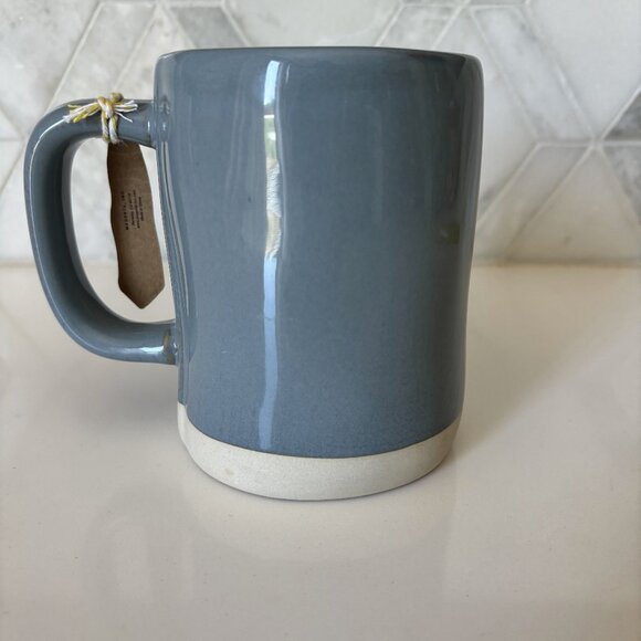 Rae Dunn Grumpy Old Man Blue and White Mug with Tie Tag New Unused - Picture 4 of 10